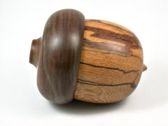 LV-3948 Marblewood & Black Walnut Acorn Jewelry Box, Keepsake-SCREW CAP