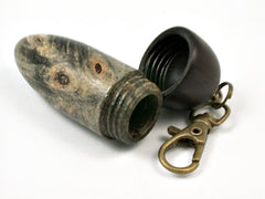 LV-3951 Acorn Pendant Box, Charm, Pill Holder from Buckeye Burl & Ebony-SCREW CAP