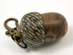 LV-3958 Pollyanna Burl & Betel Nut Acorn Pendant Box, Charm, Pill Holder-SCREW CAP