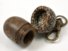 LV-3958 Pollyanna Burl & Betel Nut Acorn Pendant Box, Charm, Pill Holder-SCREW CAP