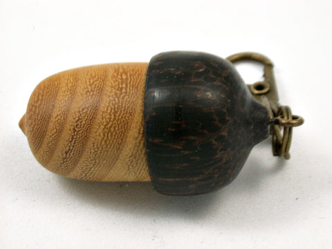 LV-3972 Osage Orange with Black Palm Acorn Pill Fob, Pendant Box-SCREW CAP