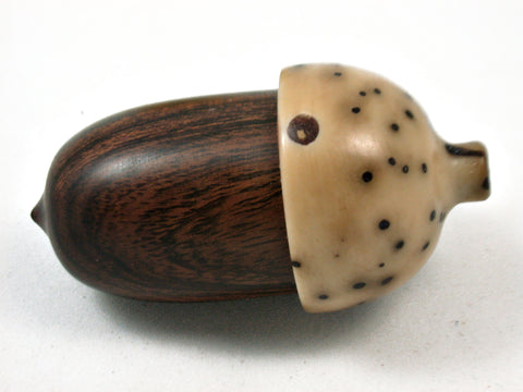 LV-3984 Desert Ironwood & Palm Nut Acorn Box, Pill Holder-SCREW CAP