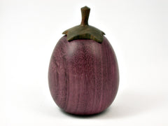 LV-3986 Purpleheart & Verawood Eggplant Threaded Box, Jewelry Box, Secret Compartment-SCREW CAP