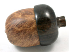 LV-3994  Brown Mallee & Black Chacate Wooden Acorn Gift Box, Keepsakes, Jewelry Box-SCREW CAP