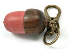 LV-4011 Pink Ivory & Ironwood Acorn Key Fob, Pill Holder, Memorial Pendant-SCREW CAP