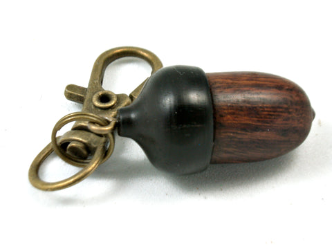 LV-4017 Desert Ironwood & Blackwood Pendant Acorn, Charm, Secret Compartment, Cremation Jewelry-SCREW CAP