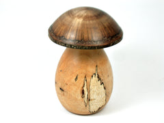 LV-4019  Spalted Tamarind & Live Oak Wooden Mushroom Secret Compartment, Gift Box, Jewelry Box-THREADED
