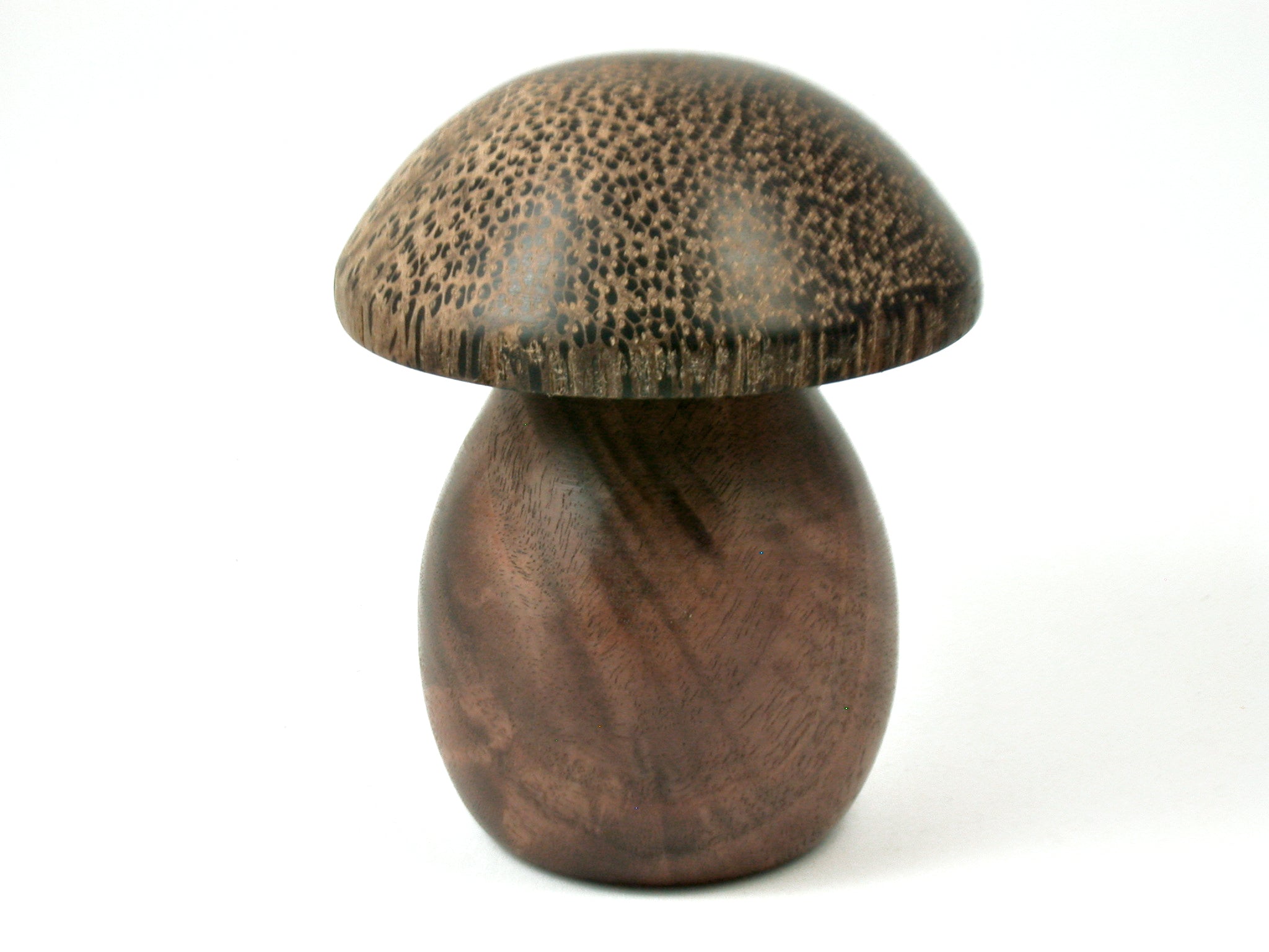 LV-4021  Black Palm & Black Walnut Wooden Mushroom Treasure Box, Jewelry Box-THREADED