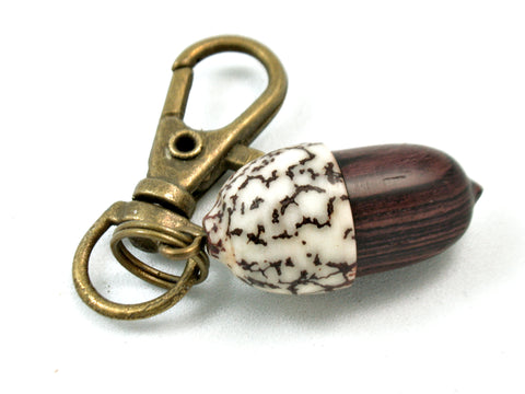 LV-4040 Camatillo & Betelnut  Acorn Pendant Box, Charm, Pill Holder-SCREW CAP