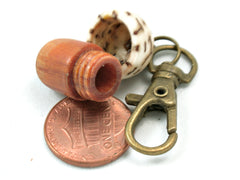 LV-4041 Raja Kayu & Palm Nut Acorn Pendant Box, Memorial Jewelry-SCREW CAP