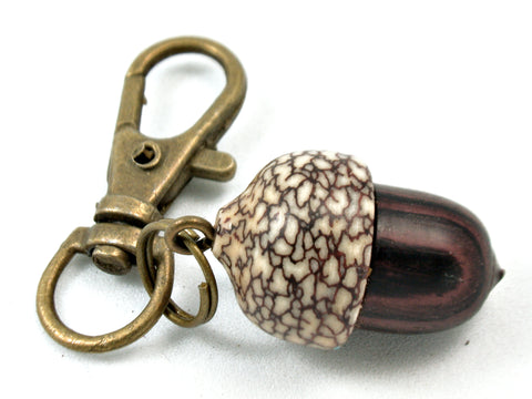 LV-4042 Camatillo & Betelnut  Acorn Pendant Box, Charm, Pill Holder-SCREW CAP