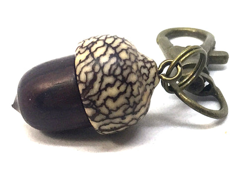 LV-4042 Camatillo & Betelnut  Acorn Pendant Box, Charm, Pill Holder-SCREW CAP