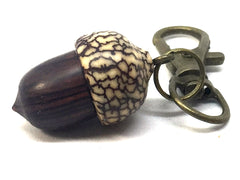 LV-4042 Camatillo & Betelnut  Acorn Pendant Box, Charm, Pill Holder-SCREW CAP