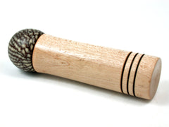 LV-4060 Birdseye Maple & Betelnut Slim Box, Toothpick Holder, Needle Case-SCREW CAP