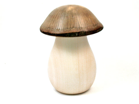 LV-4109  Holly & Live Oak Wooden Mushroom Decorative Container, Gift Box, Jewelry Box-THREADED