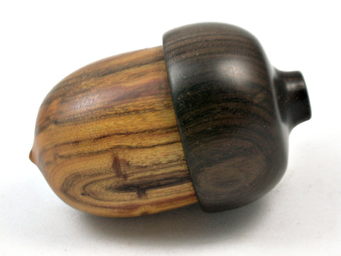 LV-4125 Chittum & Black Chacate Acorn Wooden Pill Holder, Ring Box-SCREW CAP