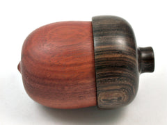 LV-4126 Cardinal Wood & E. Indian Rosewood Acorn Wooden Pill Holder, Ring Box-SCREW CAP