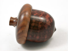 LV-4162  Snakewood & Lignum Vitae  Acorn Jewelry, Engagement Ring Box, Pill Box-SCREW CAP