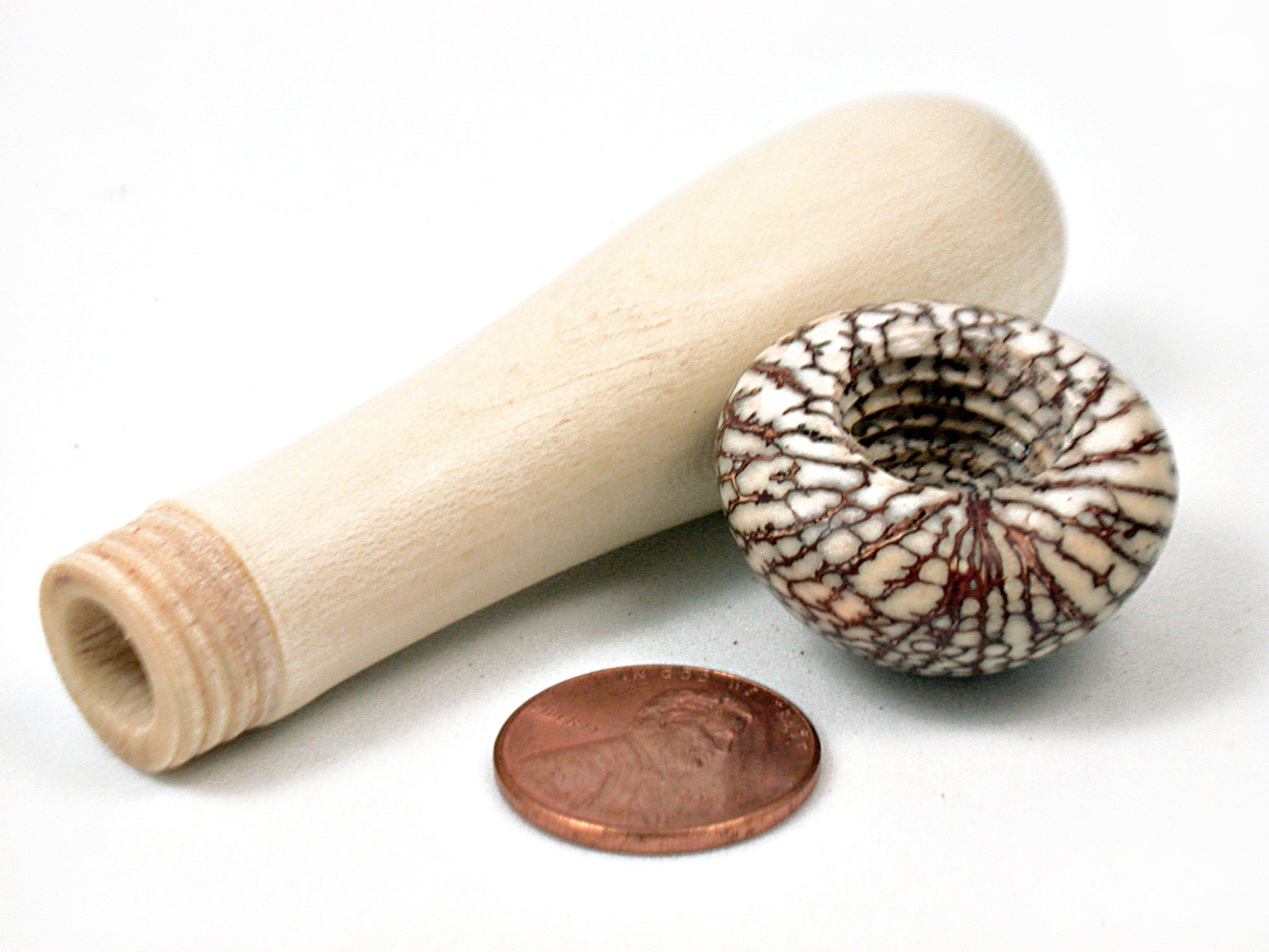 LV-4176 Holly & Betelnut Threaded Mushroom Needle Case, Pill, Jewelry Box-SCREW CAP