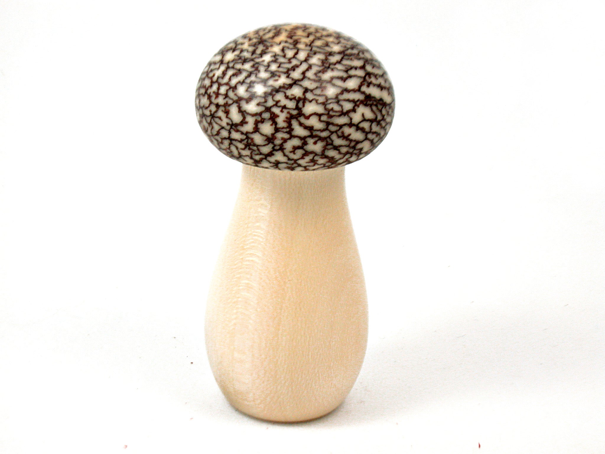 LV-4178 Holly & Betelnut Threaded Mushroom Needle Case, Pill, Jewelry Box-SCREW CAP