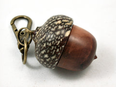 LV-4186  Manzanita & Betel Nut Acorn  Pendant Box, Pill  Fob, Charm-SCREW CAP