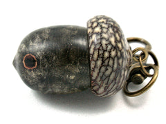 LV-4193 Buckeye Burl & Betelnut Acorn Key Fob, Pill Holder, Cash Stash-SCREW CAP