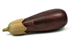 LV-4201 Camatillo & Verawood Eggplant Threaded Box, Toothpick holder, Needle Case-SCREW CAP