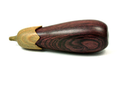 LV-4201 Camatillo & Verawood Eggplant Threaded Box, Toothpick holder, Needle Case-SCREW CAP