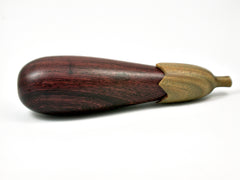 LV-4202 Camatillo & Verawood Eggplant Threaded Box, Toothpick holder, Needle Case-SCREW CAP