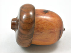 LV-4216  Raja Kayu with Lignum Vitae Acorn Wooden Pill Holder, Ring Box, -SCREW CAP