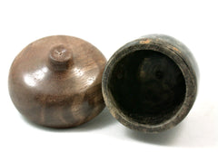 LV-4225  Buckeye Burl & Black Walnut Acorn Jewelry, Ring Box, Pill Box-SCREW CAP