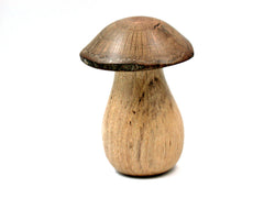 LV-4231  African Celtis & Live Oak Wooden Mushroom Keepsake, Pill, Jewelry Box-THREADED
