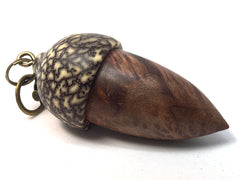 LV-4264 Redwood Burl (Sequoia sempervivens) with Betelnut (Areca catechu) cap Pendant Box, Charm, Pill Holder-SCREW CAP