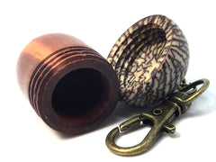 LV-4274 Manzanita & Betel Nut Acorn Pendant Box, Charm, Pill Holder-SCREW CAP