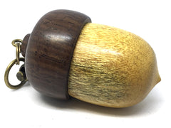 LV-4307 Acorn Pendant Box, Charm, Pill Holder from Yellowheart & Brown Ebony-SCREW CAP