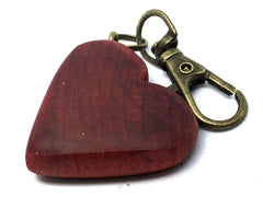 LV-4366  Heart Shaped Charm, Keychain, Wedding Favor Made from Redheart Wood-HAND CARVED
