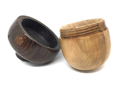 LV-4432  Japanese Sugi & Burmese Blackwood Acorn  Box, Jewelry, Keepsake Box-SCREW CAP
