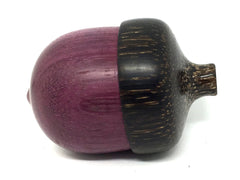LV-4469 Purpleheart & Black Palm Wooden Acorn Trinket Box, Keepsakes, Jewelry Box-SCREW CAP