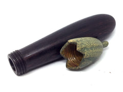 LV-4484 Camatillo & Verawood Eggplant Threaded Box, Toothpick holder, Needle Case-SCREW CAP