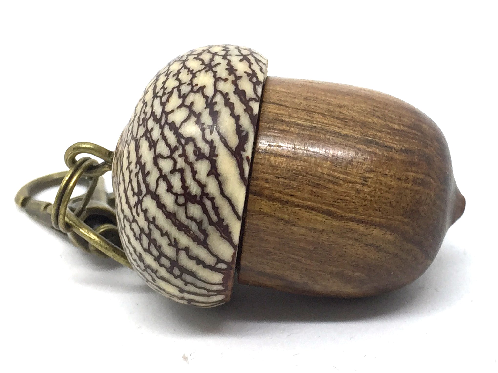 LV-4491 Tambooti & Betelnut Acorn Pendant Box, Bag Charm, Keychain-SCREW CAP