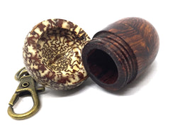 LV-4493 Camatillo & Betelnut  Acorn Pendant Box, Charm, Pill Holder-SCREW CAP