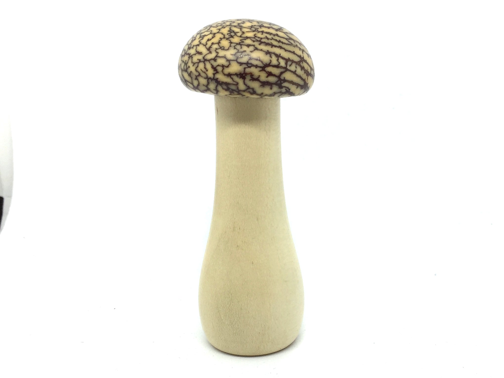 LV-4499 Holly & Betelnut Threaded Mushroom Needle Case, Pill, Jewelry Box-SCREW CAP