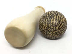 LV-4499 Holly & Betelnut Threaded Mushroom Needle Case, Pill, Jewelry Box-SCREW CAP