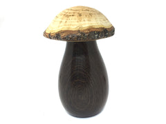 LV-4510  Black Chacate & Golden Rain Wooden Mushroom Keepsake Box, Pill, Jewelry Box-THREADED
