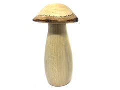 LV-4513 American Holly & Canyon Live Oak Wooden Mushroom Keepsake Box, Pill, Jewelry Box-THREADED