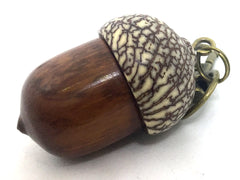 LV-4519  Acorn Pendant Box, Compartment Jewelry from Snakewood & Betel Nut-SCREW CAP