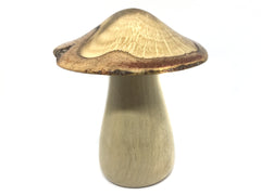 LV-4521 American Holly & Canyon Live Oak Wooden Mushroom Keepsake Box, Pill, Jewelry Box-THREADED