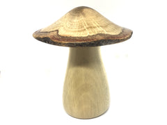 LV-4521 American Holly & Canyon Live Oak Wooden Mushroom Keepsake Box, Pill, Jewelry Box-THREADED