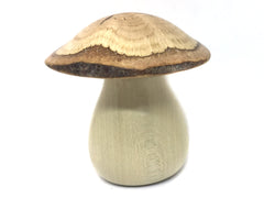 LV-4522 American Holly & Canyon Live Oak Wooden Mushroom Keepsake Box, Pill, Jewelry Box-THREADED