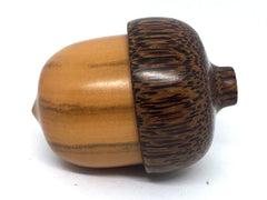LV-4561 Peroba Rosa & Red Palm Acorn Wooden Pill Holder, Ring Box, -SCREW CAP